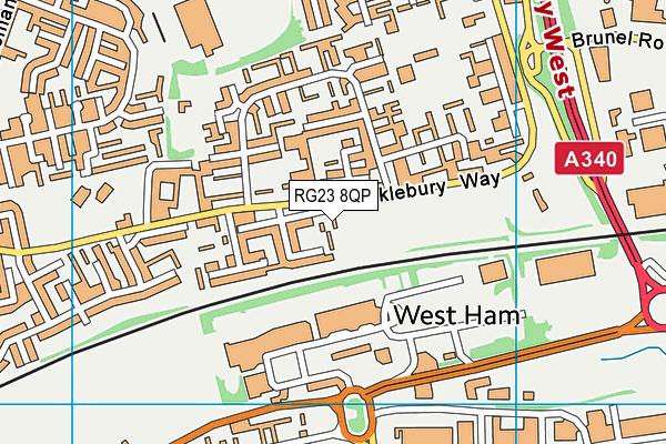 RG23 8QP map - OS VectorMap District (Ordnance Survey) RG23 8QP map - OS VectorMap District (Ordnance Survey)