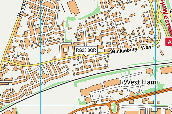 RG23 8QR map - OS VectorMap District (Ordnance Survey) RG23 8QR map - OS VectorMap District (Ordnance Survey)