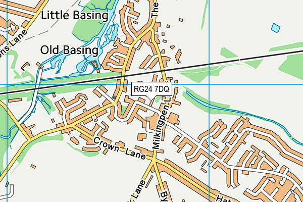 RG24 7DQ map - OS VectorMap District (Ordnance Survey) RG24 7DQ map - OS VectorMap District (Ordnance Survey)