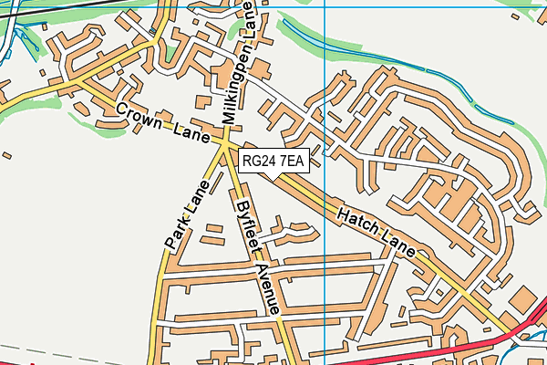 RG24 7EA map - OS VectorMap District (Ordnance Survey) RG24 7EA map - OS VectorMap District (Ordnance Survey)