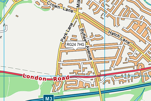 RG24 7HG map - OS VectorMap District (Ordnance Survey) RG24 7HG map - OS VectorMap District (Ordnance Survey)