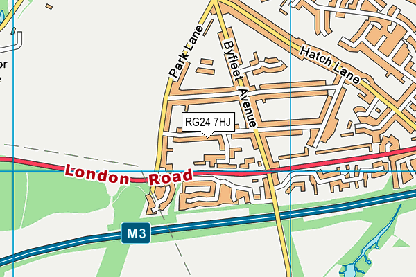 RG24 7HJ map - OS VectorMap District (Ordnance Survey) RG24 7HJ map - OS VectorMap District (Ordnance Survey)