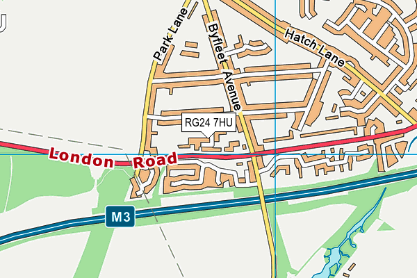 RG24 7HU map - OS VectorMap District (Ordnance Survey) RG24 7HU map - OS VectorMap District (Ordnance Survey)