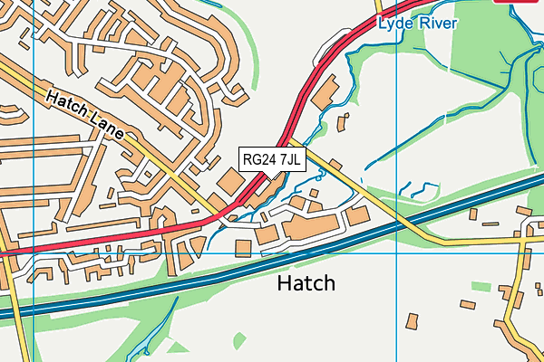RG24 7JL map - OS VectorMap District (Ordnance Survey)