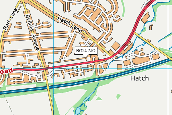 RG24 7JQ map - OS VectorMap District (Ordnance Survey) RG24 7JQ map - OS VectorMap District (Ordnance Survey)