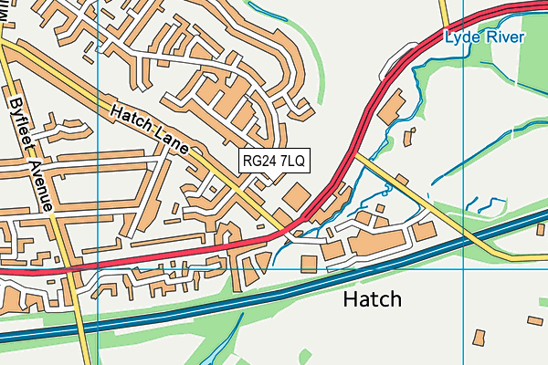 RG24 7LQ map - OS VectorMap District (Ordnance Survey) RG24 7LQ map - OS VectorMap District (Ordnance Survey)