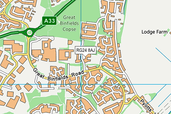 RG24 8AJ map - OS VectorMap District (Ordnance Survey) RG24 8AJ map - OS VectorMap District (Ordnance Survey)