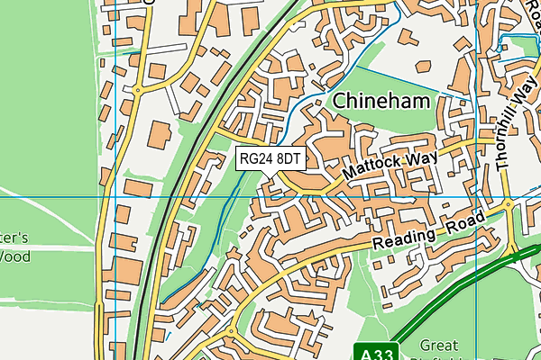 RG24 8DT map - OS VectorMap District (Ordnance Survey) RG24 8DT map - OS VectorMap District (Ordnance Survey)