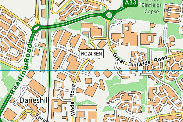 RG24 8EN map - OS VectorMap District (Ordnance Survey) RG24 8EN map - OS VectorMap District (Ordnance Survey)
