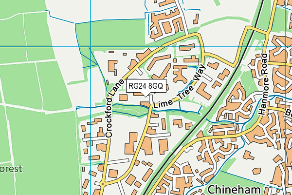 RG24 8GQ map - OS VectorMap District (Ordnance Survey) RG24 8GQ map - OS VectorMap District (Ordnance Survey)