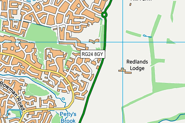 RG24 8GY map - OS VectorMap District (Ordnance Survey) RG24 8GY map - OS VectorMap District (Ordnance Survey)