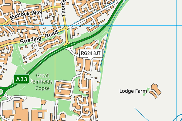 RG24 8JT map - OS VectorMap District (Ordnance Survey) RG24 8JT map - OS VectorMap District (Ordnance Survey)
