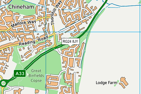 RG24 8JY map - OS VectorMap District (Ordnance Survey) RG24 8JY map - OS VectorMap District (Ordnance Survey)