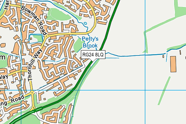 RG24 8LQ map - OS VectorMap District (Ordnance Survey) RG24 8LQ map - OS VectorMap District (Ordnance Survey)