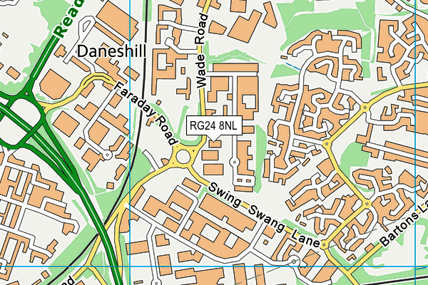 RG24 8NL map - OS VectorMap District (Ordnance Survey) RG24 8NL map - OS VectorMap District (Ordnance Survey)
