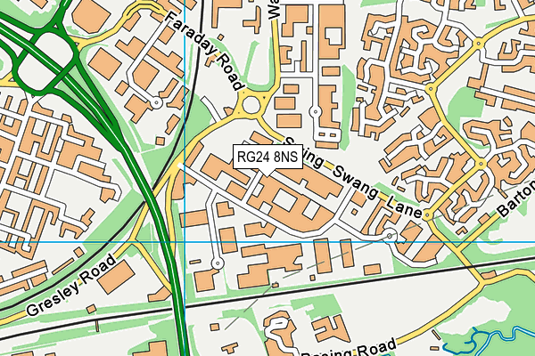 RG24 8NS map - OS VectorMap District (Ordnance Survey) RG24 8NS map - OS VectorMap District (Ordnance Survey)