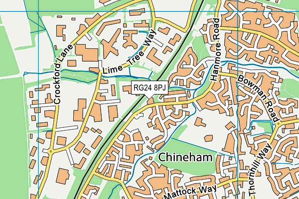 RG24 8PJ map - OS VectorMap District (Ordnance Survey) RG24 8PJ map - OS VectorMap District (Ordnance Survey)