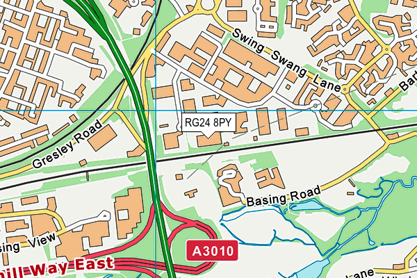 RG24 8PY map - OS VectorMap District (Ordnance Survey) RG24 8PY map - OS VectorMap District (Ordnance Survey)