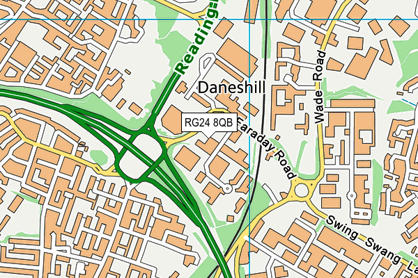 RG24 8QB map - OS VectorMap District (Ordnance Survey) RG24 8QB map - OS VectorMap District (Ordnance Survey)
