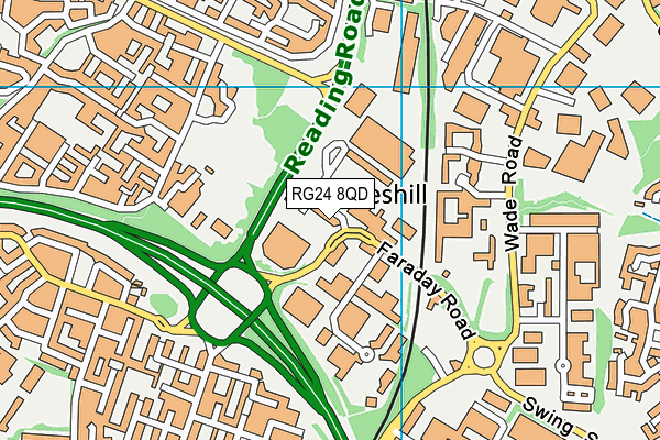 RG24 8QD map - OS VectorMap District (Ordnance Survey) RG24 8QD map - OS VectorMap District (Ordnance Survey)