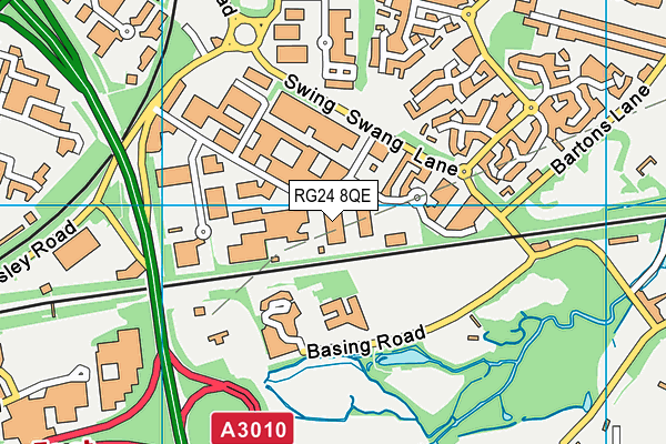 RG24 8QE map - OS VectorMap District (Ordnance Survey) RG24 8QE map - OS VectorMap District (Ordnance Survey)