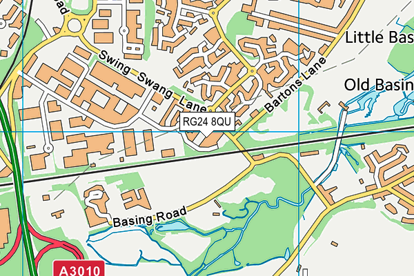 RG24 8QU map - OS VectorMap District (Ordnance Survey) RG24 8QU map - OS VectorMap District (Ordnance Survey)