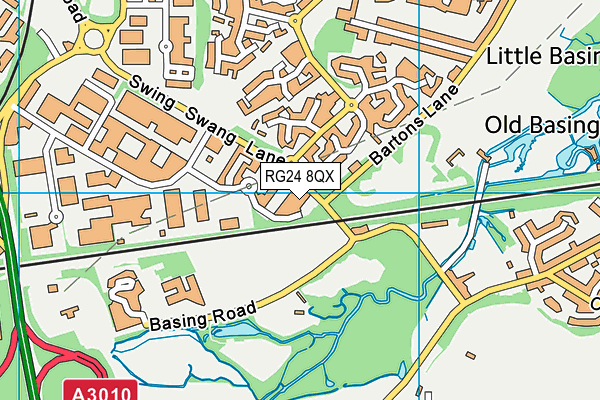 RG24 8QX map - OS VectorMap District (Ordnance Survey) RG24 8QX map - OS VectorMap District (Ordnance Survey)