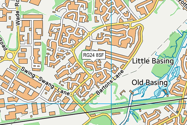 RG24 8SF map - OS VectorMap District (Ordnance Survey) RG24 8SF map - OS VectorMap District (Ordnance Survey)