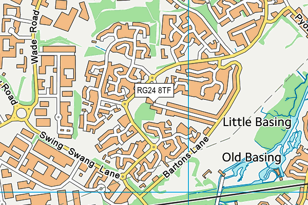RG24 8TF map - OS VectorMap District (Ordnance Survey) RG24 8TF map - OS VectorMap District (Ordnance Survey)