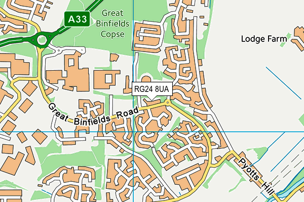 RG24 8UA map - OS VectorMap District (Ordnance Survey) RG24 8UA map - OS VectorMap District (Ordnance Survey)