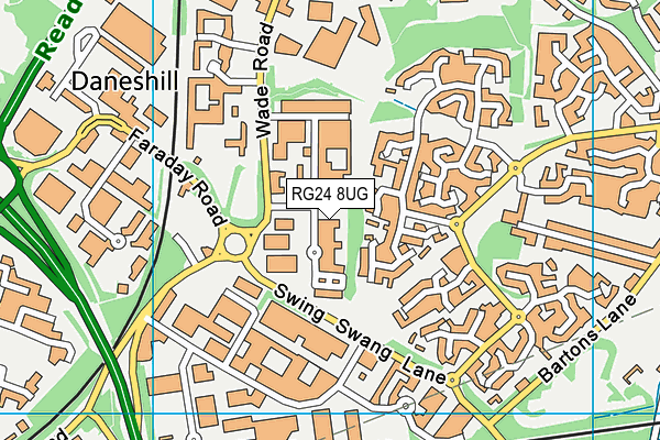 RG24 8UG map - OS VectorMap District (Ordnance Survey) RG24 8UG map - OS VectorMap District (Ordnance Survey)