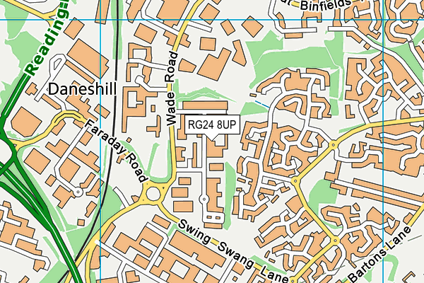 RG24 8UP map - OS VectorMap District (Ordnance Survey) RG24 8UP map - OS VectorMap District (Ordnance Survey)