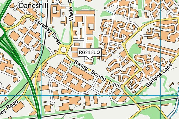RG24 8UQ map - OS VectorMap District (Ordnance Survey) RG24 8UQ map - OS VectorMap District (Ordnance Survey)