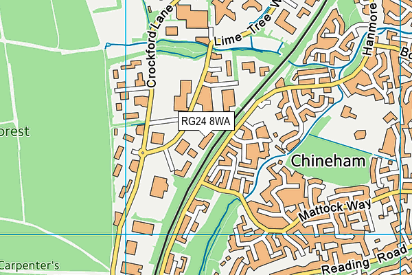 RG24 8WA map - OS VectorMap District (Ordnance Survey) RG24 8WA map - OS VectorMap District (Ordnance Survey)
