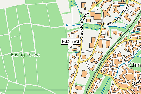 RG24 8WG map - OS VectorMap District (Ordnance Survey) RG24 8WG map - OS VectorMap District (Ordnance Survey)