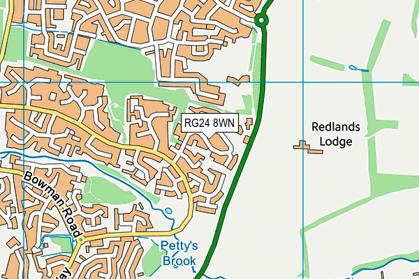 RG24 8WN map - OS VectorMap District (Ordnance Survey) RG24 8WN map - OS VectorMap District (Ordnance Survey)