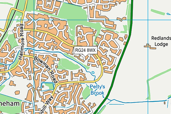 RG24 8WX map - OS VectorMap District (Ordnance Survey) RG24 8WX map - OS VectorMap District (Ordnance Survey)