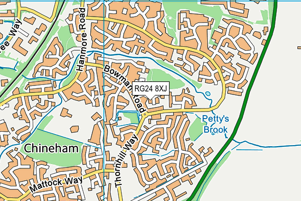 RG24 8XJ map - OS VectorMap District (Ordnance Survey) RG24 8XJ map - OS VectorMap District (Ordnance Survey)