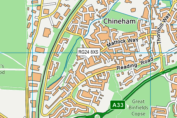 RG24 8XS map - OS VectorMap District (Ordnance Survey) RG24 8XS map - OS VectorMap District (Ordnance Survey)