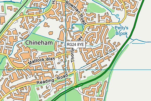 RG24 8YE map - OS VectorMap District (Ordnance Survey) RG24 8YE map - OS VectorMap District (Ordnance Survey)