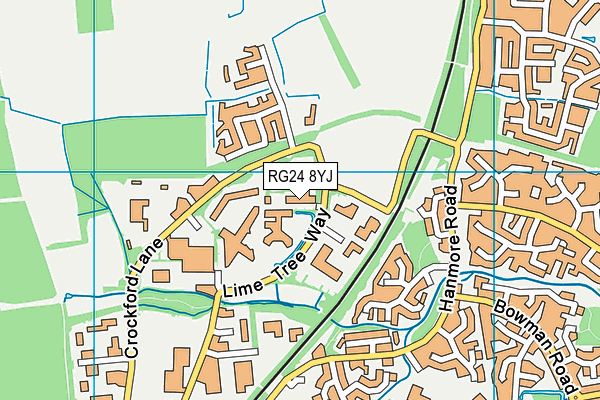 RG24 8YJ map - OS VectorMap District (Ordnance Survey) RG24 8YJ map - OS VectorMap District (Ordnance Survey)