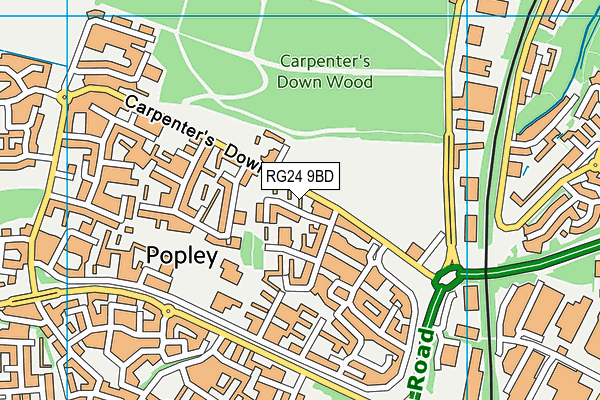 RG24 9BD map - OS VectorMap District (Ordnance Survey) RG24 9BD map - OS VectorMap District (Ordnance Survey)