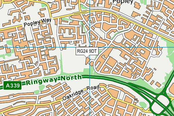 RG24 9DT map - OS VectorMap District (Ordnance Survey) RG24 9DT map - OS VectorMap District (Ordnance Survey)