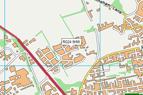 RG24 9HW map - OS VectorMap District (Ordnance Survey) RG24 9HW map - OS VectorMap District (Ordnance Survey)
