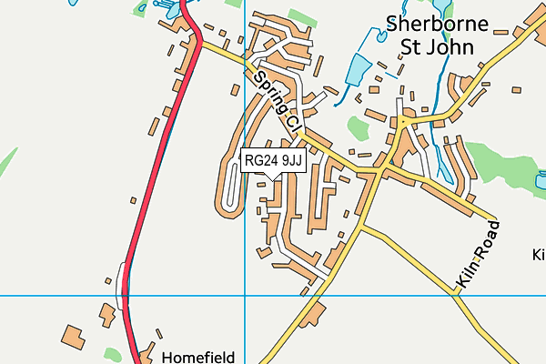 RG24 9JJ map - OS VectorMap District (Ordnance Survey) RG24 9JJ map - OS VectorMap District (Ordnance Survey)