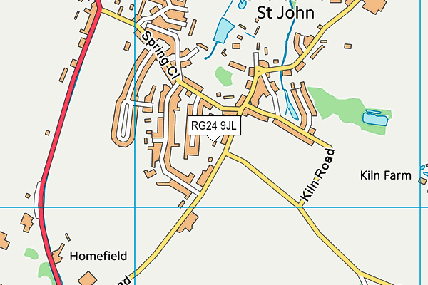RG24 9JL map - OS VectorMap District (Ordnance Survey) RG24 9JL map - OS VectorMap District (Ordnance Survey)