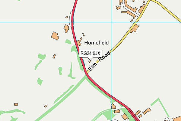 RG24 9JX map - OS VectorMap District (Ordnance Survey) RG24 9JX map - OS VectorMap District (Ordnance Survey)