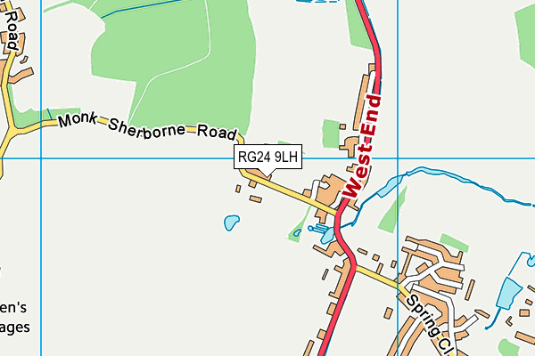 RG24 9LH map - OS VectorMap District (Ordnance Survey)