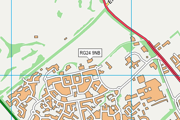 RG24 9NB map - OS VectorMap District (Ordnance Survey) RG24 9NB map - OS VectorMap District (Ordnance Survey)
