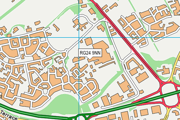 RG24 9NN map - OS VectorMap District (Ordnance Survey) RG24 9NN map - OS VectorMap District (Ordnance Survey)